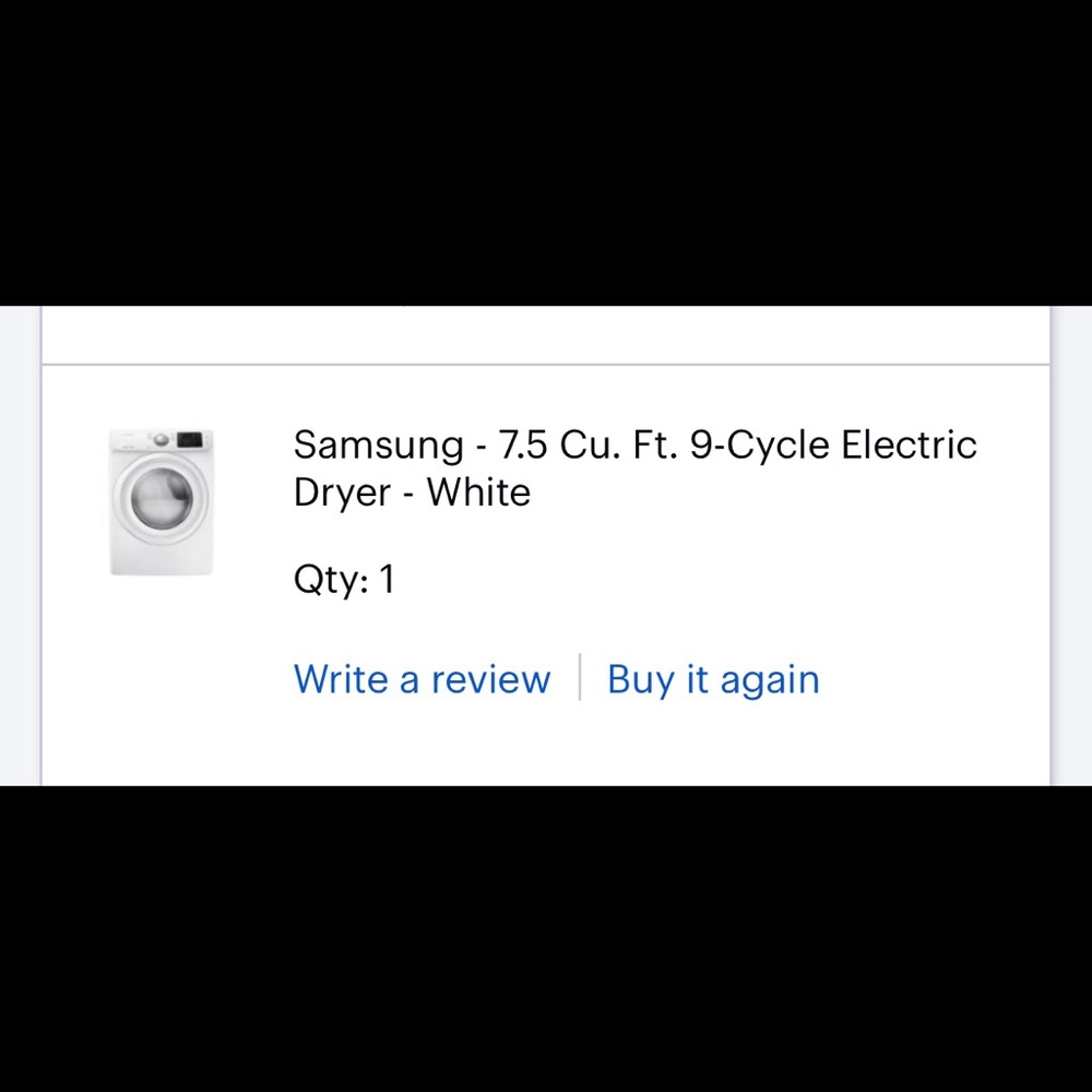Samsung electric dryer